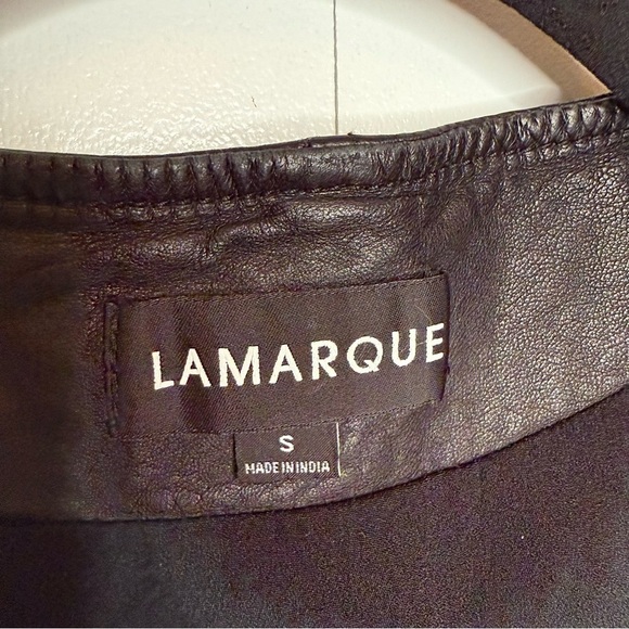 Lamarque Kallie 100% Leather Vest Top Black - Small - Picture 8 of 9